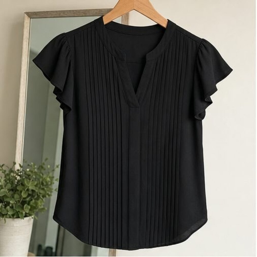 Taupe Pleated Blouse